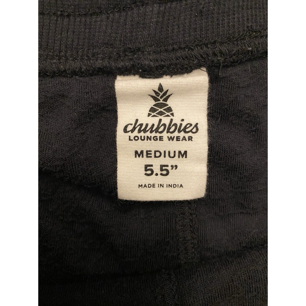 Chubbies Mens Medium Lounge Shorts Black Velour Geometric Aztec 5.5 Inseam - Picture 2 of 8
